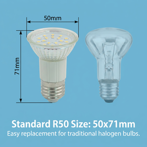 <span class=keywords><strong>Ampoule</strong></span> <span class=keywords><strong>LED</strong></span> E27 Haute Performance R50 100-240V AC Dimmable 5W Équivalent Halogène 50W IRC 90+ Sans Scintillement <span class=keywords><strong>pour</strong></span> Rail d'Éclairage - Product Image 2