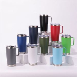 Mug à café isotherme en acier inoxydable de 20 oz avec poignée et couvercle coulissant, gobelet personnalisé en gros avec logo, cuisine, salle à manger ASM26 - Product Image 4