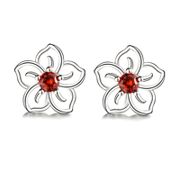 Neuester Stil S925 Sterling Silber Blumen-Ohrstecker für Damen Schmuck
