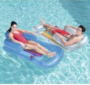 Su misura all'aperto arcobaleno PVC gonfiabile piscina galleggiante materasso ad aria con poggiatesta Design portatile - Product Image 3