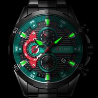 Curren 8402 Nouvelle Montre de Luxe Originale à Quartz pour Homme, en Acier Inoxydable, Étanche, Chronographe, Montre-Bracelet pour Hommes, Caja Relojes Montre