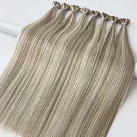 Extensions de cheveux à pointe plate en kératine, cheveux humains, double épaisseur, prêtes à être expédiées, Ktip Hair, prix de gros 2026, vente chaude