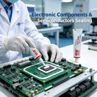 HY704 Mastic d'étanchéité pour circuits imprimés, adhésif silicone électronique RTV pour collage métal-verre
