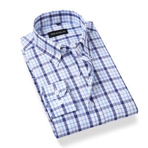 Spot Checkered Camisa Casual dos homens Novo Escritório Uniforme Camisas de manga comprida Made in China - Product Image 3