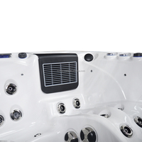 Spa extérieur compact moderne pour 4 personnes, bain à remous économe en énergie, caractéristiques écologiques, système de contrôle Balboa pour usage hôtelier