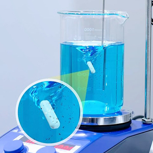แท่งกวนแม่เหล็กเคลือบ PTFE สีขาวสำหรับใช้กับบีกเกอร์ขนาด 100 มล. - Product Image 1