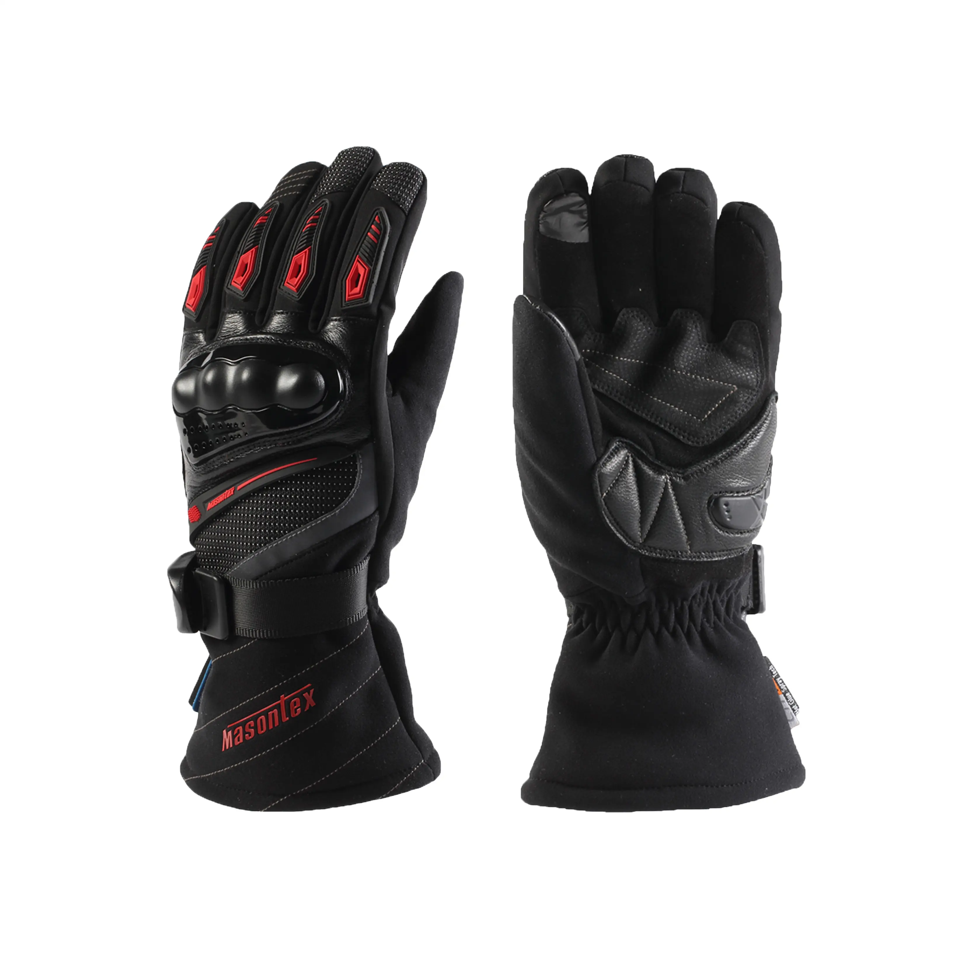Masontex sarung tangan motor, sarung tangan balap motor anti air Anti angin, refleksi malam, sarung tangan layar sentuh anti selip