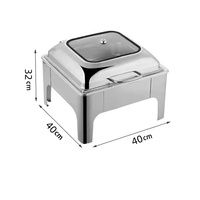 Chauffage de carburant d'acier inoxydable de serveur de buffet de plat de chauffe-plat en laiton de luxe commercial pour des hôtels et des restaurants de mariages