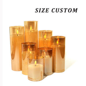 Faux <span class=keywords><strong>Bougie</strong></span> Kerzen Pillar en Cire Réelle, Bougies Électriques Fonctionnant sur Batterie, Velas, Bougies <span class=keywords><strong>LED</strong></span> Sans Flamme avec Télécommande - Product Image 4