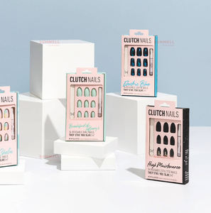 Cajas de embalaje de uñas portátiles de cartón de ventana nueva <span class=keywords><strong>para</strong></span> prensa en uñas papel especial plegable estampado en caliente impreso - Product Image 5