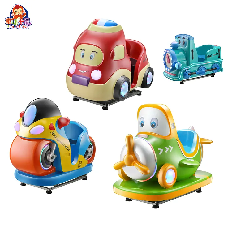 FULL OF FUN Children's Cartoon Car Rocking Games Machine Police Car Kiddie Ride Machine