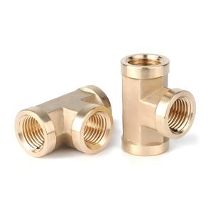 Nissin Brass T-Type Tee NPT Threaded Internal External Pipe Fitting For Air Water Pipe - Product Image 2