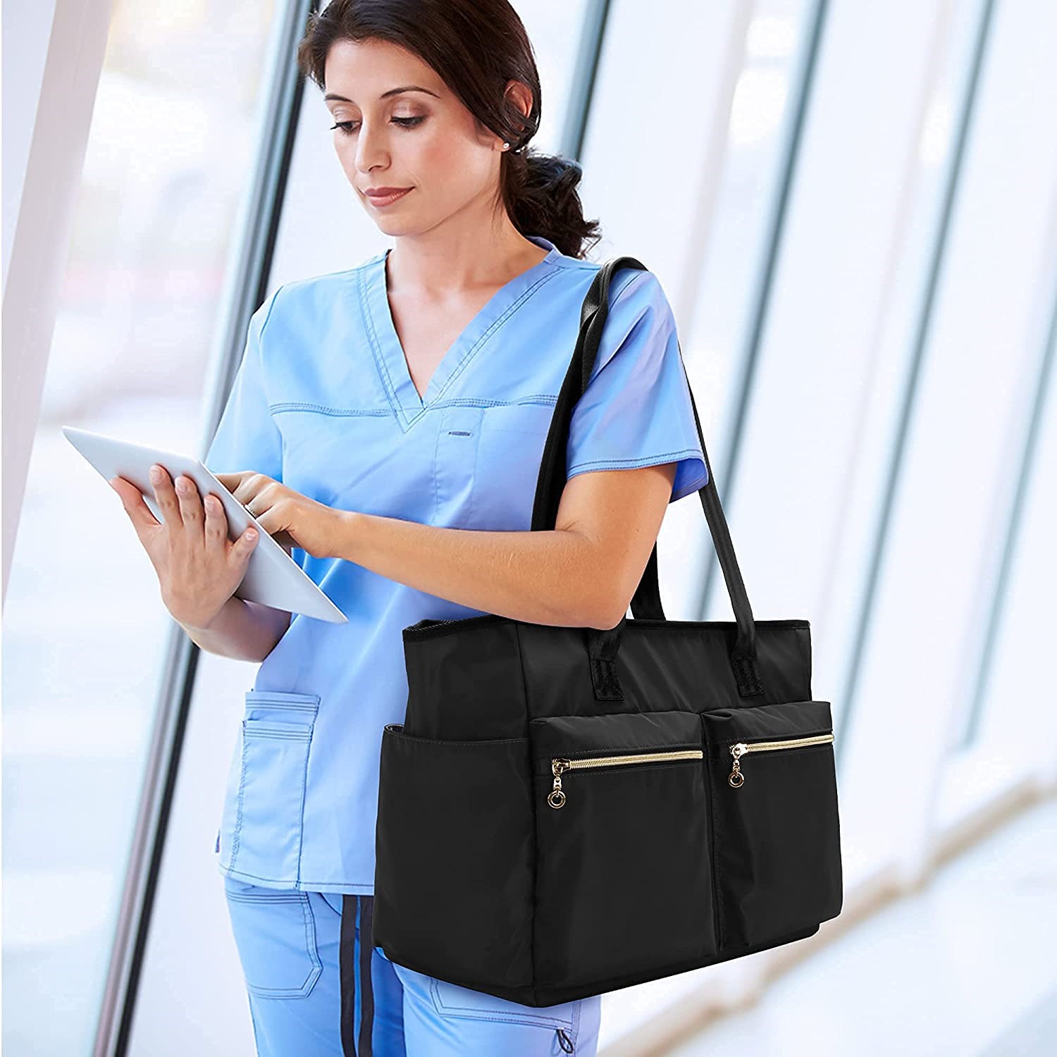 FREE SAMPLE Nurse Bag for Work Supplies, Medical Bags with Laptop Sleeve for Home Care Nurse, Medical Students and More
