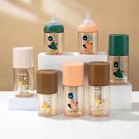 Biberon pour bébés de 0 à 6 mois, tétine anti-colique, design carré à large ouverture, poignée en silicone, coffret cadeau, incontournable pour les mamans