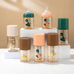 Biberon pour bébés de 0 à 6 mois, tétine <span class=keywords><strong>anti</strong></span>-<span class=keywords><strong>colique</strong></span>, design carré à large ouverture, poignée en silicone, coffret cadeau, incontournable pour les mamans - Product Image 1
