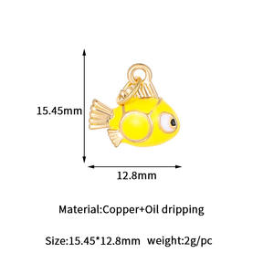 Diy mode lucu 3D Enamel hewan jimat kartun dinosaurus gajah kelinci Paus kalung liontin - Product Image 4