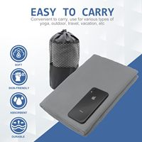 Tapis de yoga chaud en microfibre super absorbant, antidérapant, épais et de qualité supérieure pour Pilates, avec poignées, vente en gros