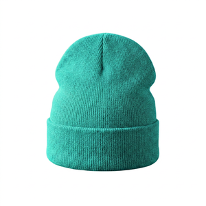 Bonnet en tricot côtelé uni, unisexe, pour l'hiver, 100% acrylique, style décontracté pour adultes, tour de tête 56-58 cm - Product Image 6