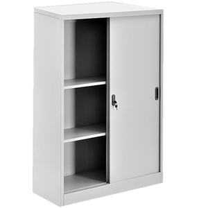 Classeur de stockage en métal de <span class=keywords><strong>bureau</strong></span> à <span class=keywords><strong>bas</strong></span> prix d'usine avec 2 portes coulissantes en acier armoire en acier demi-hauteur couleur Ral personnalisée - Product Image 3