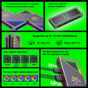 Snowman 2025 New Arrival thiết kế H12 argb điều khiển từ xa cho phụ kiện máy tính người hâm mộ với điều khiển từ xa kết nối - Product Image 3