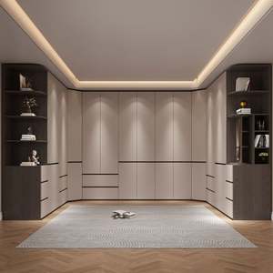Système de dressing sur mesure en bois massif de luxe, armoire spacieuse pour vêtements, meuble de chambre à coucher, design de meubles pour la maison - Product Image 1