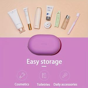 Bolsa de Aseo Portátil de Silicona de Grado Alimenticio FDA/LFGB, Impermeable y Ecológica, Bolsa de <span class=keywords><strong>Maquillaje</strong></span>, Organizador de Viaje - Product Image 4