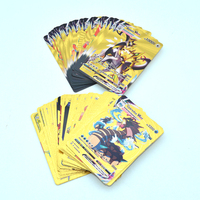 Cartes Pokemon or nouvelle édition Pokemon Vstar Vmax GX EX DX cartes rares 55 pièces carte feuille d'or assorties TCG Deck Box
