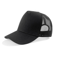 Casquette de camionneur 5 panneaux en maille 2 tons unisexe d'été de haute qualité et bon marché avec logo brodé personnalisé