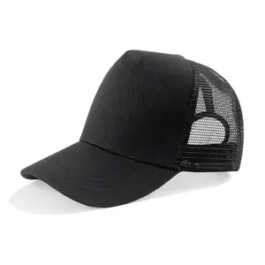 High Quality Cheap Summer Mens Unisex 2 Tone Mesh Blank Custom Embroidered Logo 5 Panels Trucker Hat