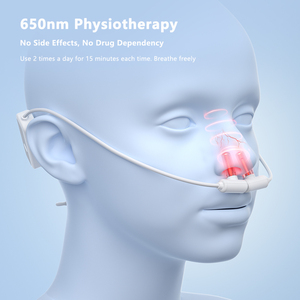 Lampu Laser terapi frekuensi rendah portabel, alat terapi Laser sumber listrik, perawatan alergi Rhinitis dan penghilang Anti mendengkur - Product Image 2