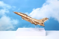 Puzzle 3D en bois Avion de chasse, Jouet éducatif STEM, Ornement de bureau mobile, Artisanat DIY découpé au laser, Cadeau de Noël pour adulte 101-500