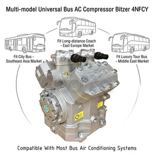 Compresor <span class=keywords><strong>de</strong></span> <span class=keywords><strong>Aire</strong></span> <span class=keywords><strong>Acondicionado</strong></span> 4NFCY para Autobús, 24V, 4 Cilindros, 647cc, Tipo Abierto, para Reemplazo en Autocares <span class=keywords><strong>de</strong></span> 8.5-12m - Product Image 4