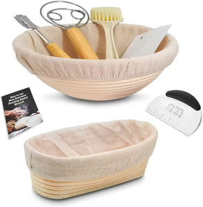 High Quality Eco-Friendly Natural Rattan Beige Oval Artisan <b>Bread</b> <b>Basket</b> Set Sourdough Proving Proofing <b>Bread</b> Rising <b>Basket</b> Oven - Product Image 3