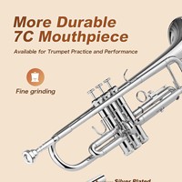 Silver Lacquered Gold BB Trumpet Instrument Nickel-plated Brass Stainless Steel Valves Professional Grade Rust Resistant Student