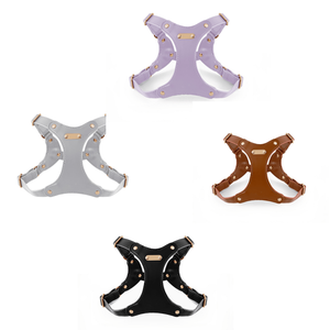 Harnais de Poitrail et de Dos Haut de Gamme pour Grand <span class=keywords><strong>Chien</strong></span>, en PU Souple et Luxueux, Durable, Imperméable, Antidérapant, Sans Fourrure, Sportif, à Boutons Ajustables, Confortable - Product Image 6