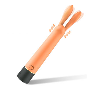 Wiederauf ladbarer Sexspielzeug vibrator, 10 Vibrations modi Kaninchen vibrator, wasserdichter Silikon kugel vibrator mit flackernden Hasen ohren - Product Image 1