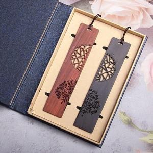 Unique Tree Elements Natural Wooden <b>Bookmark</b> Chinese Style Engraved Company Office School Gift Wooden <b>Bookmarks</b> - Product Image 1