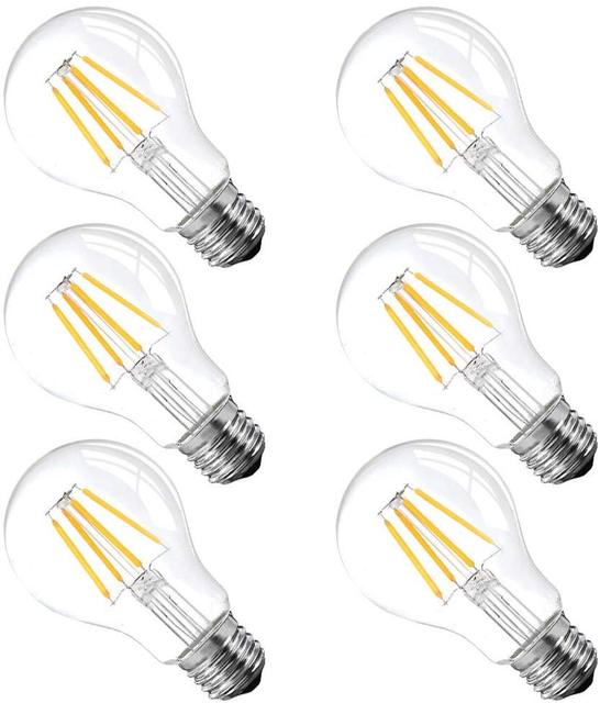 A19 A60 110V 240V Glass Edison Filament LED Bulb IP65 Rated for Outdoor Use for Halloween Decorations