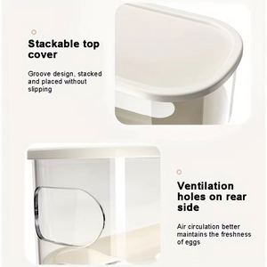 Large Capacity Double Layer Automatic <b>Rolling</b> Egg Dispenser Baking Pastry <b>Tools</b> for Refrigerator Egg Storage Household Kitchen - Product Image 4