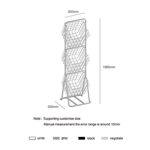 Storage Snack Storage Wire Basket Floor Vegetable Rack Storage Rack Household Fruit Storage Basket Living Room Kitchen Artif