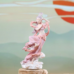 Objets décoratifs artisanaux Apsara Volante de Dunhuang, très demandés, pour la décoration de la maison et du salon, cadeaux en gros, tendance nationale, en résine - Product Image 4