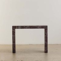 Table console rectangulaire en marbre naturel minimaliste italien Rosso Lavanto, mobilier de salon moderne de luxe léger, Geju Ct32536