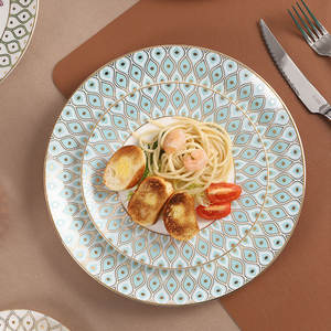 PITO Horeca nuovo lusso <span class=keywords><strong>bone</strong></span> <span class=keywords><strong>china</strong></span> dorato interno oro ovale cerchio in ceramica oro piastre per decorazione di nozze - Product Image 3