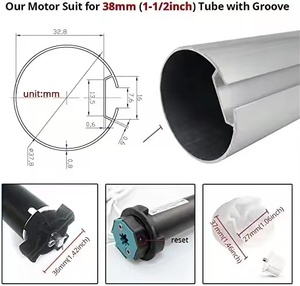 <span class=keywords><strong>Moteur</strong></span> latéral intelligent WiFi Tuya SZMyQ ODM OEM pour store à enroulement romain 35 mm, capacité de charge 40 kg, pour tubes de 37/38 mm, idéal pour projets hôteliers - Product Image 3