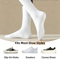 Chaussettes en coton douces pour yoga et Pilates, tricotées, avec semelle intégrale antidérapante en silicone, anti-boulochage, résistantes à l'usure, pour l'entraînement quotidien à la salle de sport