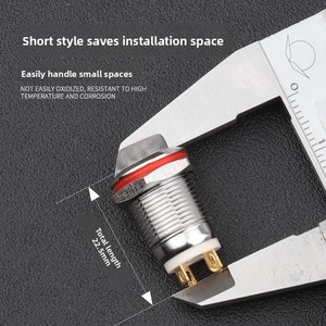 Wd12mm kim loại <span class=keywords><strong>push</strong></span>-nút chuyển đổi cơ thể ngắn 1NO kết hợp tức thời không có nút ánh sáng - Product Image 3