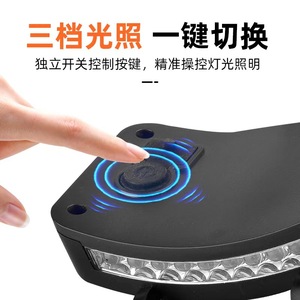 Lampe frontale à clipser sur chapeau, 11 LED ultra lumineuses, portable, pour randonnée en extérieur, avec alimentation remplaçable par piles AAA - Product Image 1