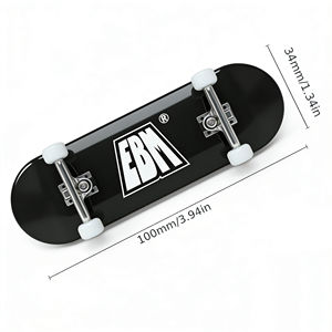 Kit complet de fingerboard noir 34 mm, fourni par l'usine, <span class=keywords><strong>avec</strong></span> grip tape professionnel <span class=keywords><strong>pour</strong></span> <span class=keywords><strong>mini</strong></span> skateboard, cadeau <span class=keywords><strong>pour</strong></span> enfant, compétition. - Product Image 4
