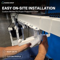 Pièces en mousse de polyuréthane moulées sur mesure OEM, multicolores, fabriquées par technologie de moulage de mousse PU, pour la protection des raccords de tuyaux