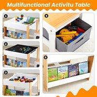 Table de jeu en bois pour enfants, table d'apprentissage pour bébés, table de maternelle, ensemble table et chaise en bois pour enfants